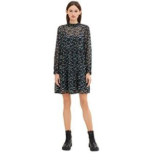 TOM TAILOR Denim Damesjurk met ruches, 30708 - Sparkling Dots Print