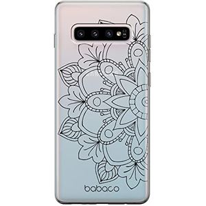 Beschermhoes voor Samsung S10 Plus, origineel en officieel gelicentieerd product Babaco, motief Mandalas 005, perfect aangepast aan de vorm van de mobiele telefoon, gedeeltelijk transparant