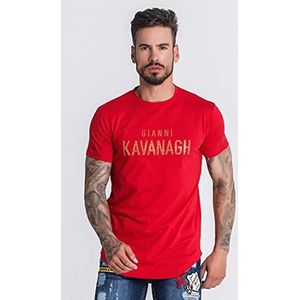 Gianni Kavanagh Red Formentera T-shirt heren, rood, S, Rood