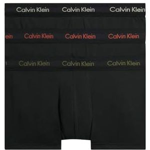 Calvin Klein 3 stuks boxershorts voor heren, lage taille, tricot (3 stuks), Bruin, Skyway, True Nv W/Wt Wbs