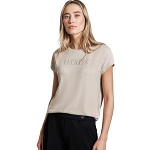 T-shirt avec détails scintillants, Beige sable lisse, 36