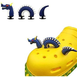 Drakenhanger voor Crocs – voeg een beetje vuur toe aan je schoenen. Blauw, plastic, kunststof