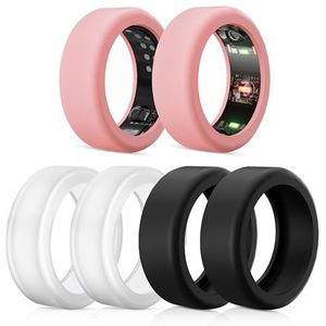 6 stuks ringbeschermers compatibel met Oura Ring Gen 3/Samsung Galaxy Ring/ULTRAHUMAN Ring Air/RingConn, siliconen valbescherming, Siliconen