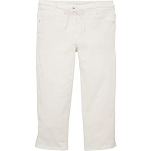 TOM TAILOR 1036683 Alexa Capri Fit damesbroek (1 stuk), 10315 Whisper White