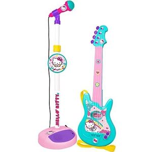 Kindergitaar Hello Kitty Microfoon