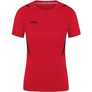 JAKO Challenge Challenge T-shirt voor dames, Rood/Zwart