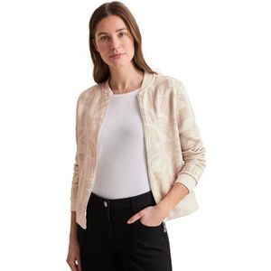 Cecil B322762 Jacquard-jas voor dames, Beige parelmoer, M