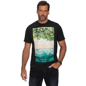 JP 1880 T-shirt met fotoprint T-shirt heren, zwart.