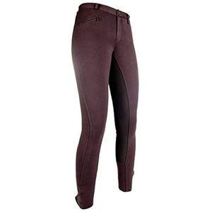 HKM 5909 Basic Belmtex Grip dames rijbroek met 3/4 grip donkerbruin/donkerbruin, maat 116-54