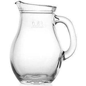 Kb8 Pasabahce glazen kan met handvat (0,50 l)