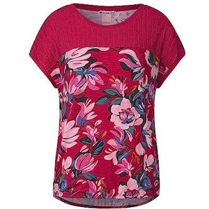 Street One A320134 T-shirt met kant voor dames, Framboos/roze