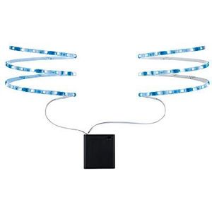 Paulmann 707.02 Functie 70702 LED mobiele lichtstrip metaal en kunststof blauw 0,6W 9V 4x AA wit 80cm