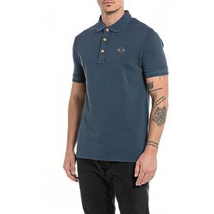 Replay Poloshirt voor heren, 082 Gunblue