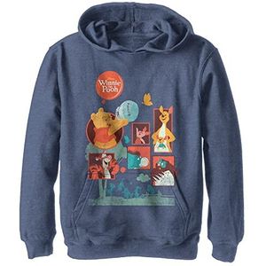 Disney Winnie de Poeh en Vrienden Boy's Fleece Hoody Sweatshirt, Marineblauw, S, Navy Blauw