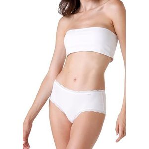 LOVABLE Shorty Fancy Soft Cotton Lovely Sous-vêtements de style bikini (pack de 3) pour femme, Blanc, S