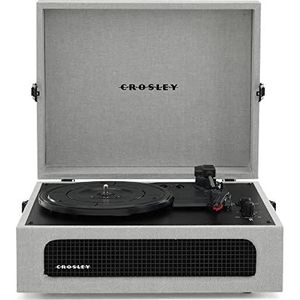 Crosley Voyager Vinyldraaitafel - platenspeler - vinyl platenspeler - Bluetooth platenspeler - vintage platenspeler - grijs (grijs)