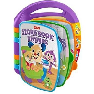 Fisher-Price Lach & Leer Verhalenboek Rhymes Book, Early Development & Activty Toy - UK English Edition, muzikale baby speelgoed, CDH26