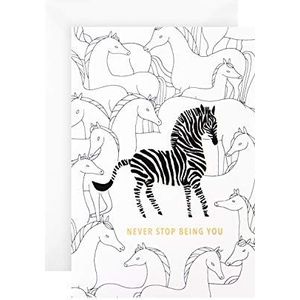 Hallmark Moderne verjaardagskaart, zebra-design