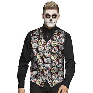 Boland 97082 - Day of the Dead vest, Dia de los Muertos, doodshoofd voor heren, kostuum, carnaval, themafeest, Halloween