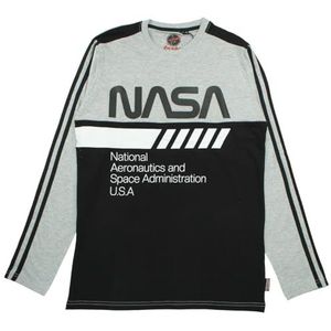 NASA Heren T-shirt - L, grijs, L, grijs.