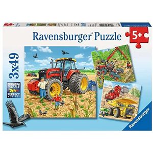 Ravensburger Kinderpuzzel - 08012 grote puzzels - puzzel voor kinderen vanaf 5 jaar, puzzel met 3 x 49 delen
