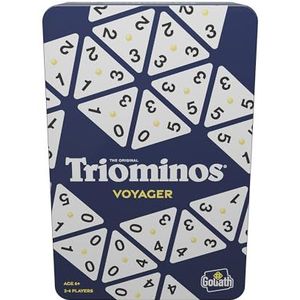 Goliath Triominos Tour Strategisch bordspel voor gezinnen en kinderen vanaf 6 jaar, met 3-zijdige driehoekige dominostenen, al 50 jaar een klassieker, 2 tot 4 spelers, 30 minuten
