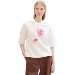 TOM TAILOR Sweat-shirt pour femme, 10320 - Soft Clear White, S