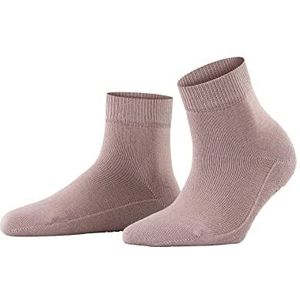 FALKE Dames Light Cuddle Pads Pantoffels Sokken Antislip Noppen op de zool Beste Grip Dikke Warme Korte Slippers Ademend Katoen 1 Paar, Rood (Rosewood 8490)