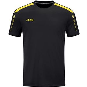 JAKO Power Unisex T-shirt met korte mouwen voor kinderen, zwart/geel, 140, Zwart/Geel