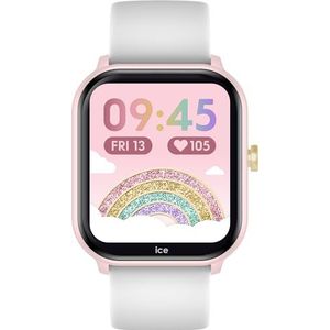 Ice-Watch - ICE smart junior 2.0 Pink White - Montre connectée rose pour enfant avec bracelet en silicone blanc - 022797 (1,75 pouces)