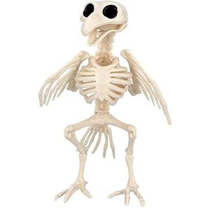 Boland 72406 vogelskelet, grootte 20 cm, mond, kunststof, decoratie voor Halloween, carnaval, themafeest