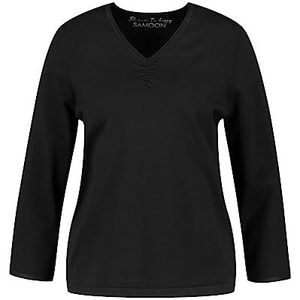 Samoon 29531 damessweater, zwart.