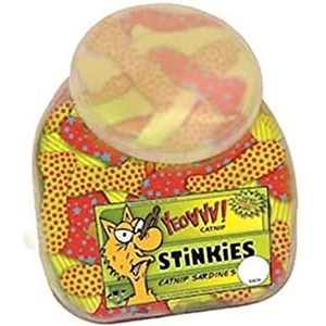 YEOWWW Fishbowl of Stinkies kattenspeelgoed met kattenkruid