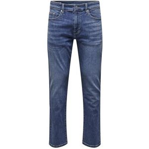 Only & Sons Slim Jeans voor heren, Blauwe mix