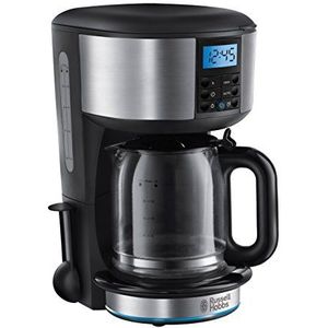 Russell Hobbs Buckingham Koffiezetapparaat, 1.25 Liter, Glazen Kan, 10 Grote Koppen Koffie, Uitneembare Filterhouder, Programmeerbare Timer, Automatische Reiniging, 20680-56