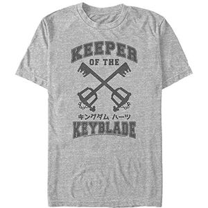 Disney Kingdom Hearts-Keyblade Keeper Organic T-shirt, korte mouwen, uniseks, Melange Grey, S, Melange Grey