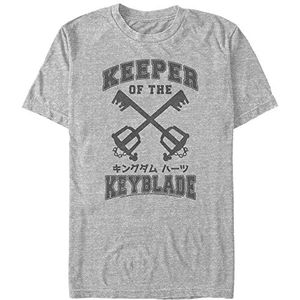 Disney Kingdom Hearts-Keyblade Keeper Organic T-shirt, korte mouwen, uniseks, Melange Grey, XXL, Melange Grey