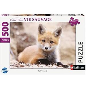 Nathan - Puzzel 500 stukjes - Kleine vos - Volwassenen en kinderen vanaf 12 jaar - Hoogwaardige puzzel - Perfecte inbouw - Collectie Wild Life - 87317