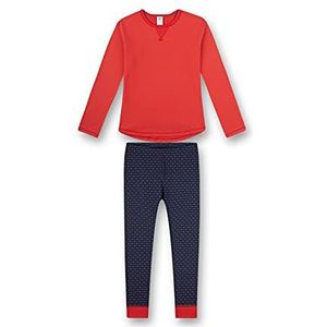 Sanetta Meisjes pyjama lang rood Grenadine 128, Granaatappel