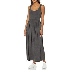 Amazon Essentials Robe longue cintrée sans manches pour femme (disponible en grande taille), anthracite chiné, taille XXL