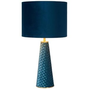 LUCIDE EXTRAVAGANZA VELVET - Tafellamp - Ø 25 cm - 1 x E27 - Turquoise