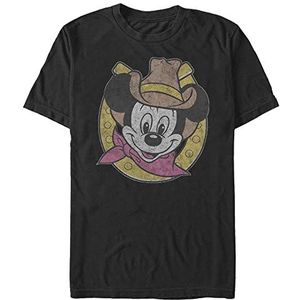 Disney Mickey & Friends Mickey & Friends Cowboy Mickey Organic T-shirt à manches courtes, Noir, XL