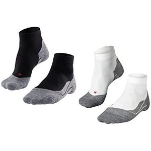 FALKE RU4 Hardloopsokken voor heren, katoen, zwart, grijs, vele kleuren, medium dikke sneakersokken zonder patroon, met gemiddelde wattering, korte sport- en joggingsokken, meerkleurig (assortiment 10)