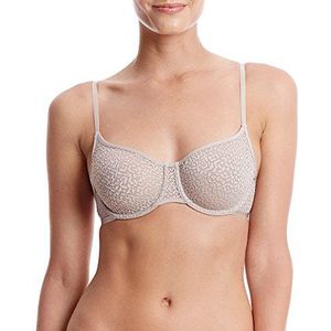 DKNY Zuignapless beha zonder voering van kant, moderne beha met mand voor dames (1 stuk), Champagne