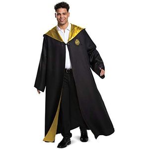 Disguise Harry Potter Hogwarts Deluxe jurk voor volwassenen, zwart en goud, maat M (38-40)