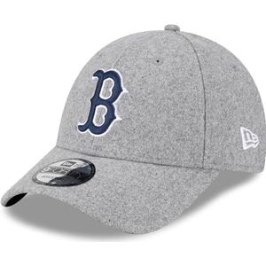New Era 9FORTY Boston Red Sox Baseball Cap - MLB Melton Wool Essential - grijs/marineblauw