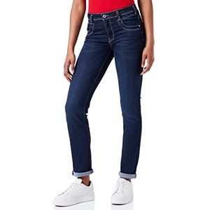 TOM TAILOR Straight Alexa Jeans voor dames, Dark Stone Wash Denim (New), 28 W/30 l, Dark Stone Wash Denim (nieuw)