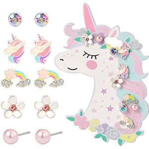 Pinkgarden Clip-on oorbellen voor meisjes, sieraden voor meisjes, nette oorbellen en oorbellen voor kinderen, cadeau voor kinderen, Acryl
