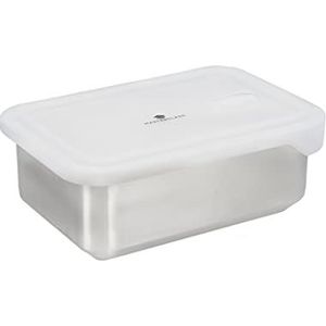 MasterClass Roestvrijstalen alles-in-één container met deksel, oven-, diepvries- en magnetronbestendig, 2 liter, zwart