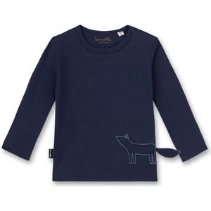 Sanetta T-shirt baby jongen indigoblauw, 68, Indigo blauw